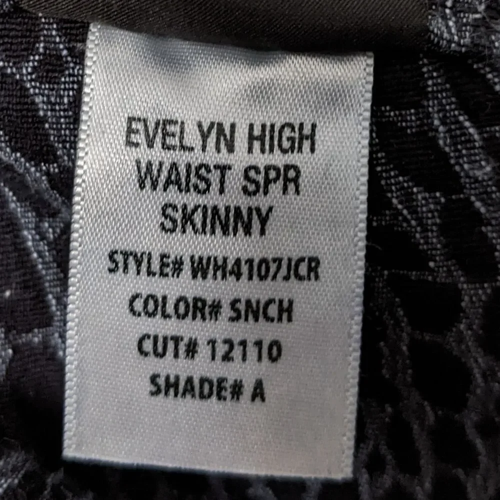 HUDSON Evelyn Snakecharmer Super Skinny High Waist Jeggings 27